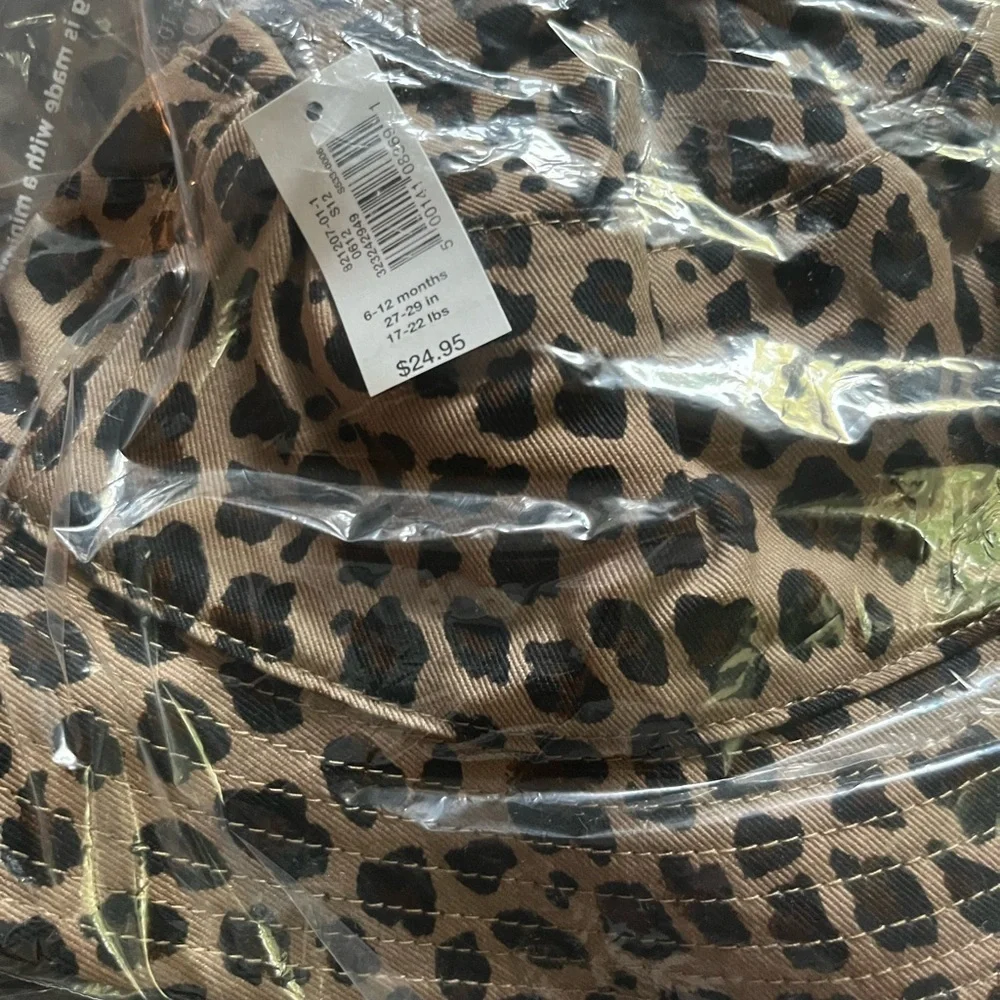 GAP Leopard Print Bucket Hat - Tan and Black